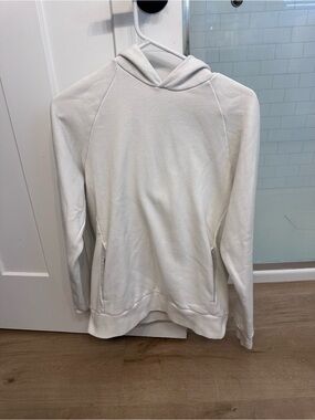 Old Navy Men's White Hooded Pullover Sweatshirt